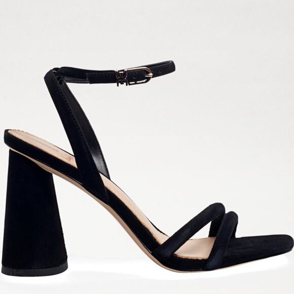 NWOT Sam Edelman Kia Sandal Black Suede - Sz 9 - Picture 1 of 11